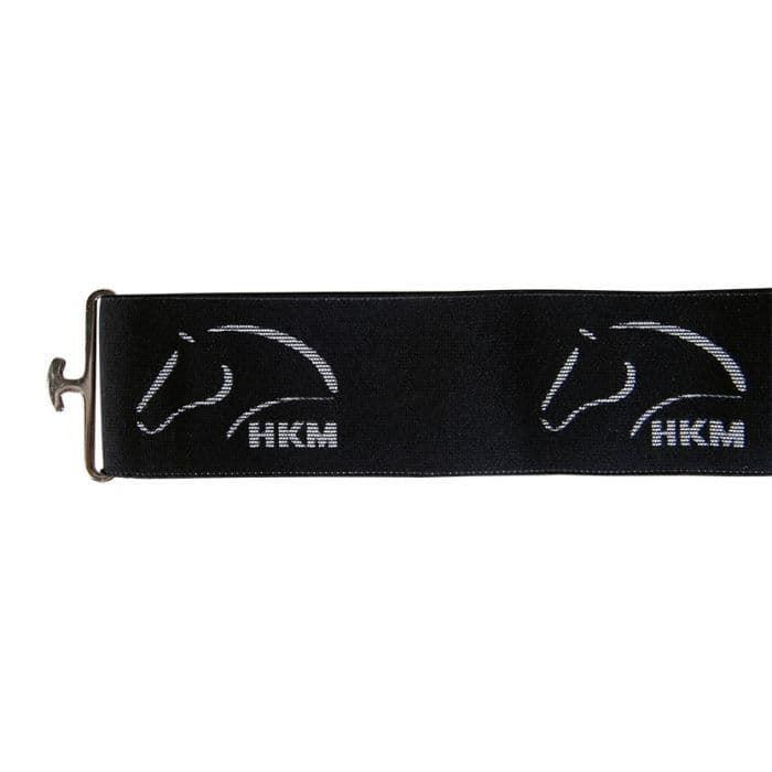Cinchuelo elástico para manta HKM Sports Equipment color negro logo blanco - Imagen 1
